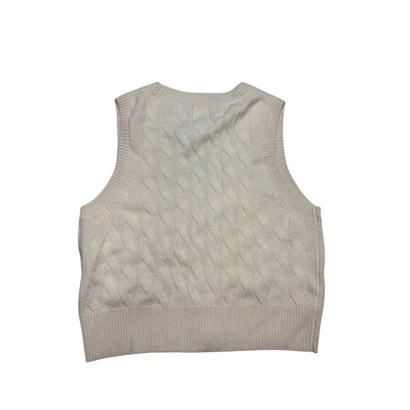 NWT J. Crew Cashmere Cropped Cable-Knit Sweater-Vest-sz XS - Picture 8 of 9